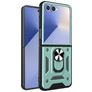 Mobigear Armor Ring Coque Samsung Galaxy Z Flip 7 Coque arrière Rigide Anti-Chocs avec Anneau-Support - Vert