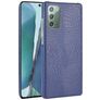 Mobigear Croco Coque Samsung Galaxy Note 20 Coque arrière Rigide - Bleu