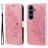 Mobigear Flowers Housse Samsung Galaxy S26 FE Etui Porte-Monnaie - Rose doré