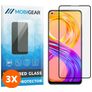 Mobigear Premium Realme 8 Pro Verre trempé Protection d'écran - Compatible Coque - Noir (Lot de 3)