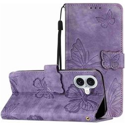 Mobigear Butterfly Housse iPhone 17 Etui Porte-Monnaie - Violet