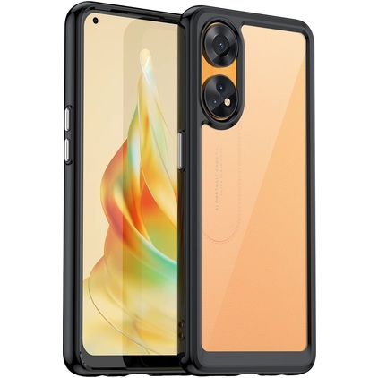 Mobigear Crystal Coque OPPO Reno 8T 4G Coque arrière Rigide - Noir
