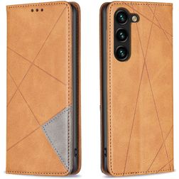 Mobigear Rhombus Slim Housse Samsung Galaxy S25 Plus Etui - Cognac