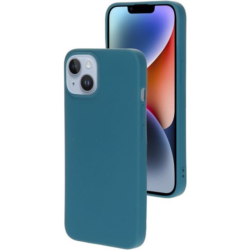 Mobiparts Coque iPhone 14 Coque arrière en Silicone - Blueberry Blue