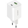Mobiparts GaN - Double USB / USB-C Chargeur Power Delivery 45W - Blanc