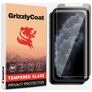 GrizzlyCoat Easy Fit AntiSpy iPhone XS Max Verre trempé Protection d'écran Confidentialité - Compatible Coque + Cadre d'installation