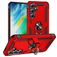 Mobigear Armor ring Coque Samsung Galaxy S24 FE Coque arrière Rigide Anti-Chocs avec Anneau-Support - Rouge