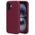 Mobiparts Coque iPhone 16 Coque arrière en Silicone - Plum Red