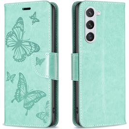 Mobigear Butterfly Housse Samsung Galaxy S24 Etui Porte-Monnaie - Vert
