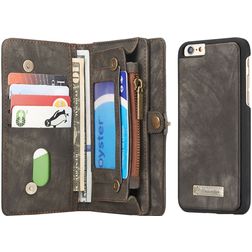 Caseme 008 Housse iPhone 6s Etui avec Coque Détachable Porte-Monnaie - Noir