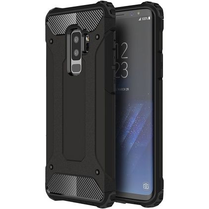 Mobigear Outdoor Coque Samsung Galaxy S9 Plus Coque arrière Rigide Anti-Chocs - Noir