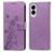 Mobigear Flowers Housse Samsung Galaxy S25 Edge Etui Porte-Monnaie - Violet