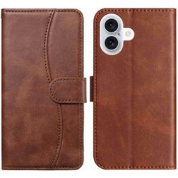 Mobigear S Line Housse iPhone 17 Etui Porte-Monnaie - Marron