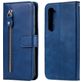 Mobigear Zipper Housse Xiaomi Mi Note 10 Lite Etui Porte-Monnaie - Bleu