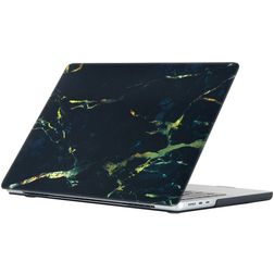 Mobigear Marble MacBook Air 15 pouces (2023-2026) Coque rigide pour MacBook - Noir / Marron - Modèle A2941 / A3114 / A3241 / A3448