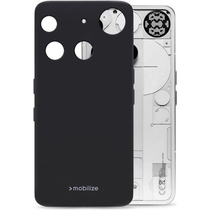 Mobilize Rubber Gelly Nothing Phone (3) TPU souple Coque arrière - Noir