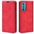 Mobigear Retro Slim Housse Motorola Edge 30 Etui Porte-Monnaie - Rouge
