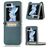 Mobigear Excellent Samsung Galaxy Z Flip 5 Plastique rigide Coque arrière avec porte-cartes - Vert