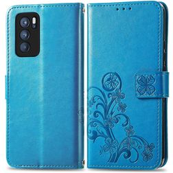 Mobigear Clover OPPO Reno 6 Pro 5G Étui Portefeuille - Bleu