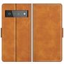 Mobigear Slim Magnet Google Pixel 6 Pro Étui Portefeuille - Cognac