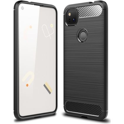 Mobigear Brushed Slim Google Pixel 4a TPU souple Coque arrière - Noir