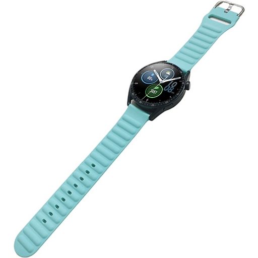 Mobigear Bumpy Bracelet Silicone Smartwatch Fermeture boucle ardillon - Connexion universelle de 22 mm - Bleu