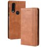 Mobigear Sensation Housse Motorola One Action Etui Porte-Monnaie - Cognac