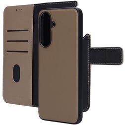 Mobiparts Housse Samsung Galaxy A57 Etui avec Coque Détachable en Cuir Véritable Porte-Monnaie - Taupe