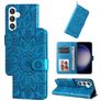 Mobigear Sunflower Housse Samsung Galaxy S24 Plus Etui Porte-Monnaie - Bleu
