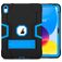 Mobigear ShieldStand Coque iPad 10 (2022) Coque arrière en Plastique rigide,Silicone + Support Amovible - Noir / Bleu