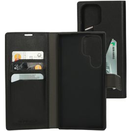 Mobiparts Classic Wallet Housse Samsung Galaxy S23 Ultra Etui Porte-Monnaie - Noir