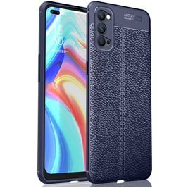 Mobigear Luxury Coque OPPO Reno 4 Coque arrière en TPU Souple - Bleu