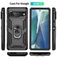 Mobigear Armor Ring Coque Google Pixel 7 Coque arrière Rigide Anti-Chocs avec Anneau-Support - Noir