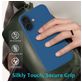 Mobigear Rubber Touch Coque iPhone 16 Coque arrière en Silicone - Bleu