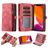 CaseMe 008 iPhone 11 Coque Étui 2en1 avec coque amovible Portefeuille - Rouge