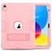 Mobigear ShieldStand Coque iPad 10 (2022) Coque arrière en Plastique rigide,Silicone + Support Amovible - Rose doré