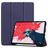 Mobigear Tri-Fold Gel Coque iPad Pro 11 Pouces (2022) Etui en TPU,Similicuir + Porte-crayon - Dark Blue