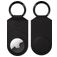 Valenta Snap Coque Apple AirTag Porte-clés en Cuir Véritable - Noir