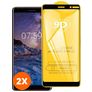 Mobigear Premium Nokia 3.1 Plus Verre trempé Protection d'écran - Compatible Coque - Noir (Lot de 2)