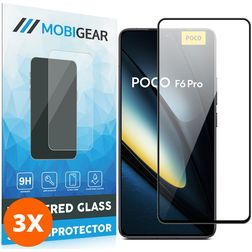 Mobigear Premium POCO F6 Pro Verre trempé Protection d'écran - Compatible Coque (Lot de 3)