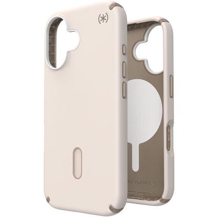Speck Presidio2 Pro iPhone 16 MagSafe Plastique rigide Coque arrière Antichoc - Bleached Bone