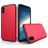 Mobigear Card Coque iPhone XS Coque arrière Rigide Anti-Chocs avec Porte-Cartes - Rouge