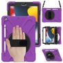 Mobigear SureGrip XGuard Coque iPad 8 (2020) Coque arrière en Plastique rigide,Silicone + Porte-crayon + Bandoulière + Support Amovible - Violet