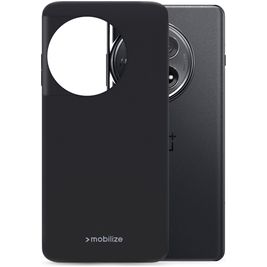 Mobilize Rubber Gelly Coque OnePlus 12 Coque arrière en TPU Souple - Matt Black
