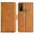Mobigear Slim Magnet Housse TCL 20 R 5G Etui Porte-Monnaie - Cognac