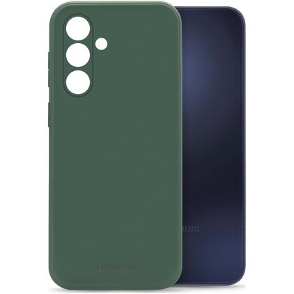 Mobilize Rubber Gelly Coque Samsung Galaxy A15 Coque arrière en TPU Souple - Matt Green