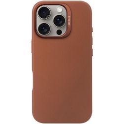 Decoded Coque iPhone 16 Pro MagSafe Coque arrière en Cuir Véritable - Tan