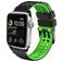 Mobigear Aero Armor Bracelet Silicone Apple Watch Fermeture boucle ardillon - 49/46/45/44 mm - Noir / Vert