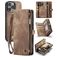 Caseme 008 Housse iPhone 16 Pro Max Etui avec Coque Détachable Porte-Monnaie - Marron