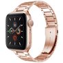 Mobigear Lissabon Bracelet Acier pour Apple Watch Fermeture boucle déployante - 42/41/40/38 mm - Rose doré